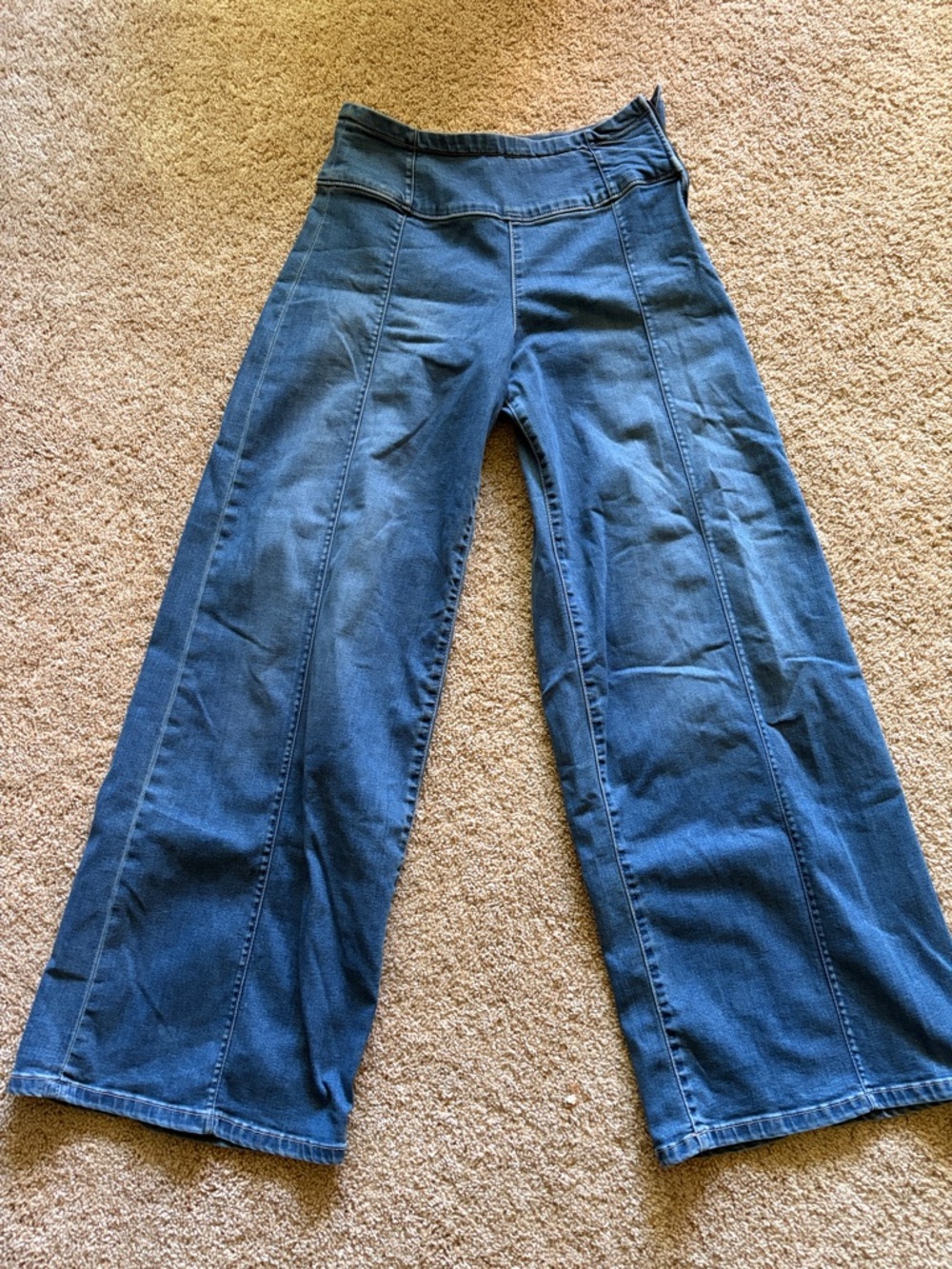 FREE PEOPLE We The Free Spotlight High-Rise Wide Leg Jeans 27 - Picture 3 of 7